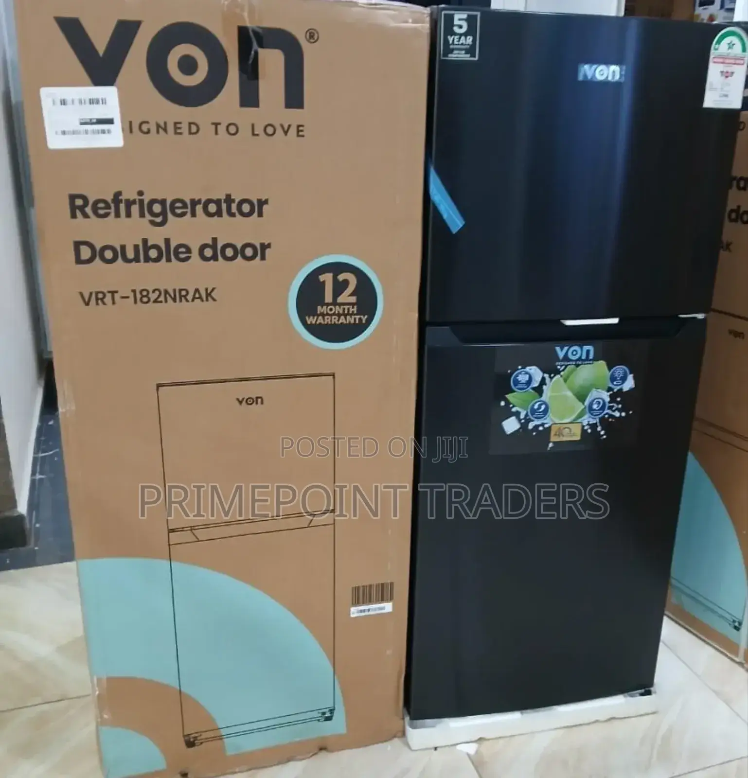 182 Litres No Frost Von Fridge TMF VRT - 182nrak ,Dark Inbox