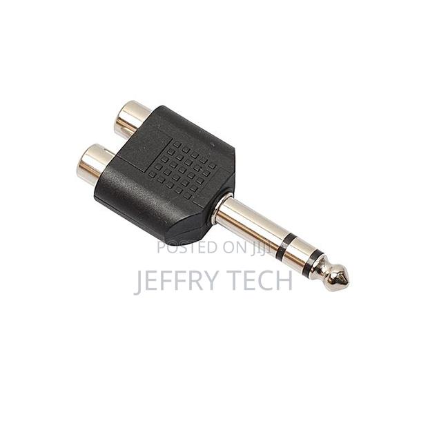 6.35mm Audio Male Socket to 2 Dual Rca Plug-2pcs - main view