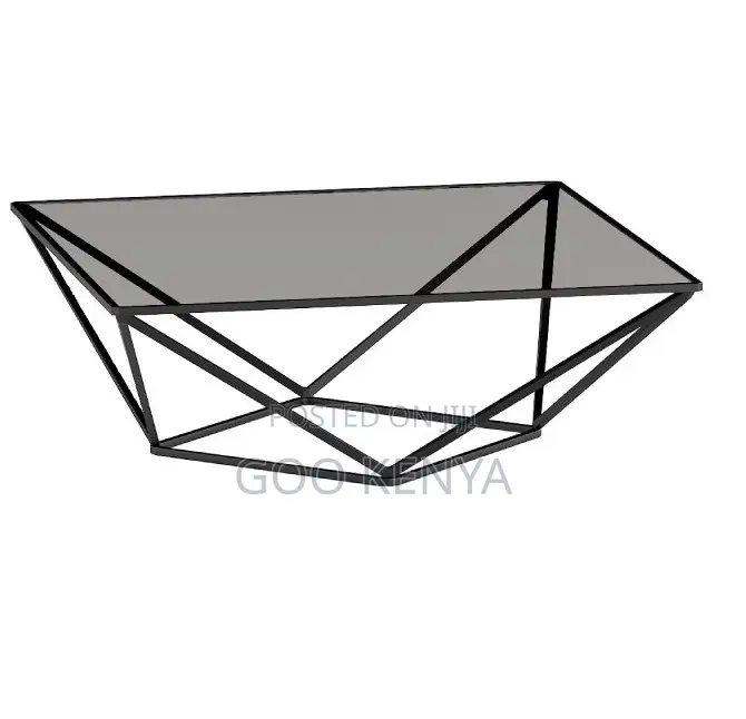 Home Table; Modern Black Glass Square Coffee Table for Living Room