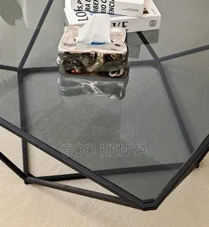 Home Table; Modern Black Glass Square Coffee Table for Living Room