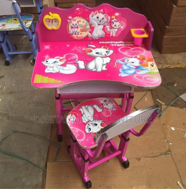 Pink Children Reading and Homework Table