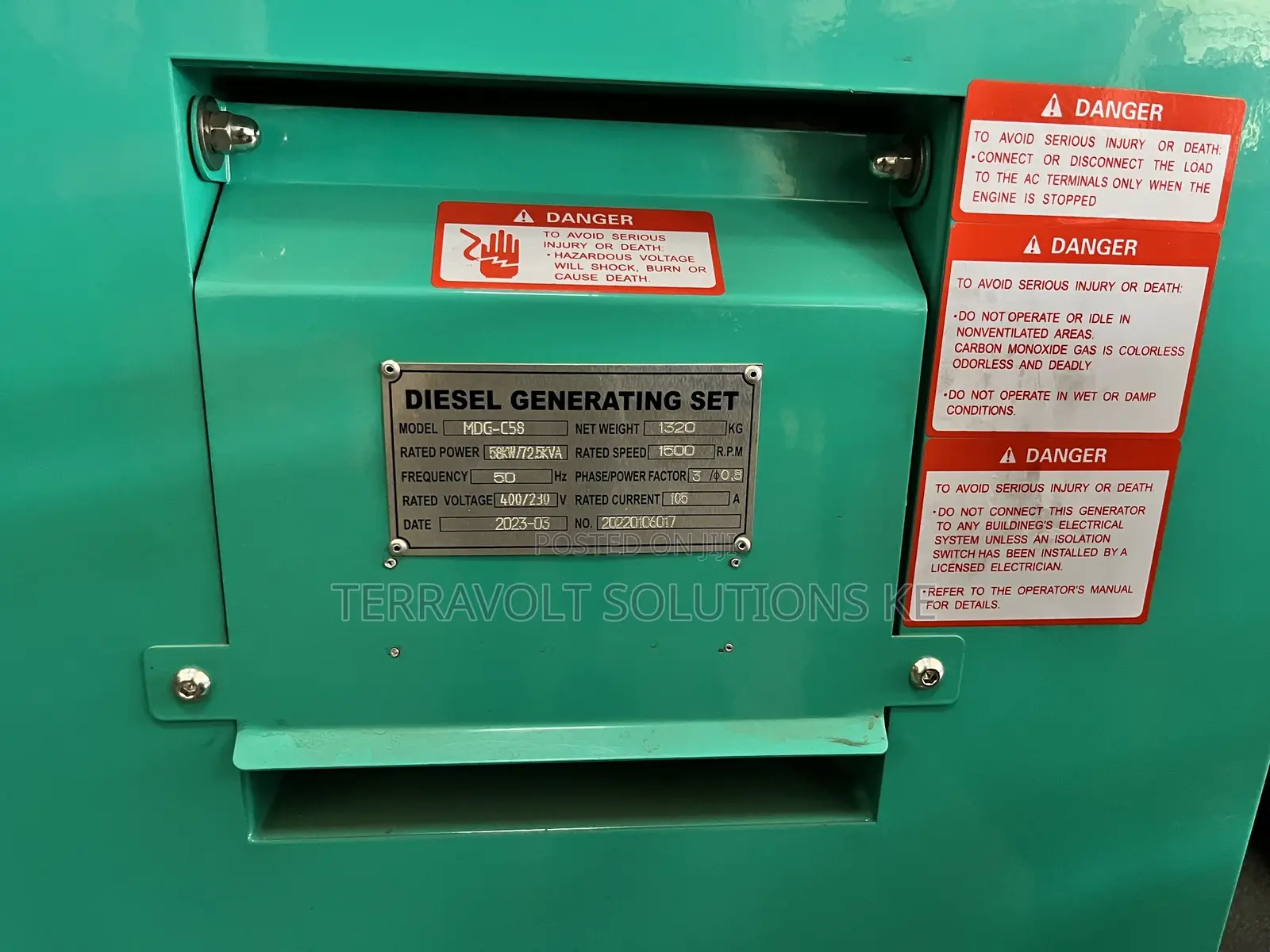 72.5kva Motovario Italy Silent Diesel Generator(Automatic)