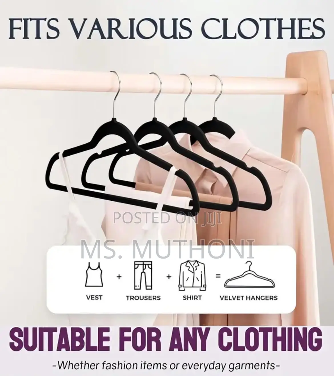 10 PCS Fabric Clad Non-Slip Hangers With Chrome Hooks