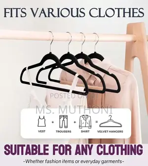 10 PCS Fabric Clad Non-Slip Hangers With Chrome Hooks