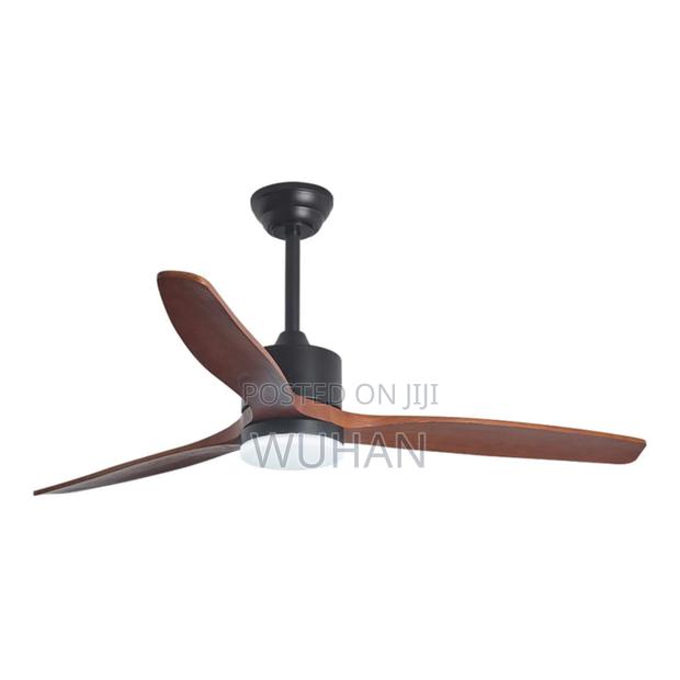 Modern Ceiling Fan Wooden Blades Integrated Led – 52 Inch