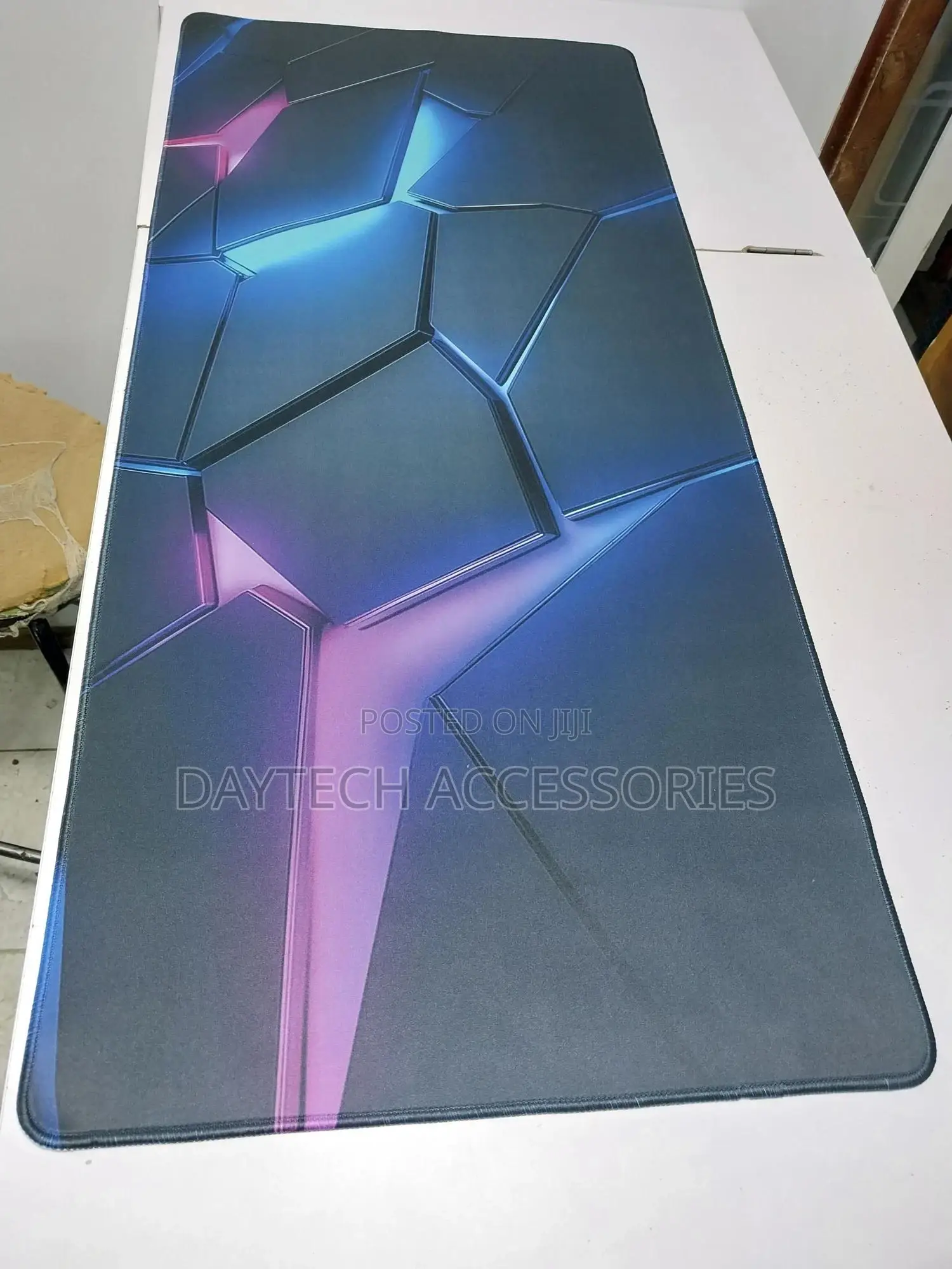 Extended Large Mouse Mat Desk Pad Stitched Edges.