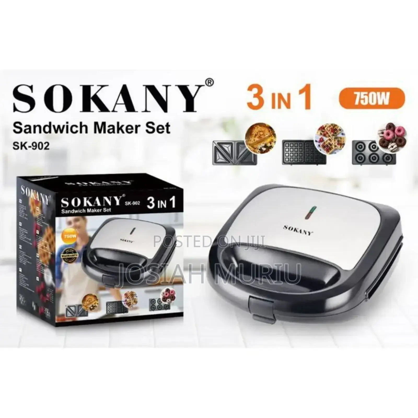 Sokany 3 in 1 Sandwich Maker