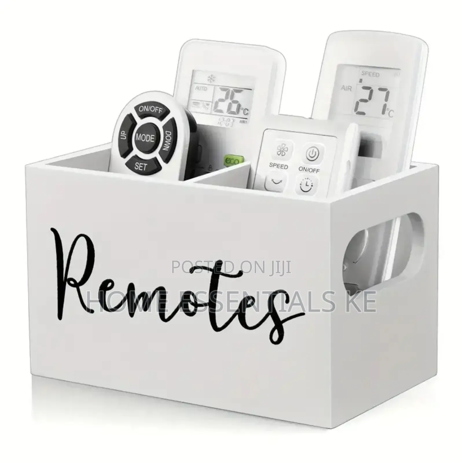 Wooden Remote Control Organizer Box