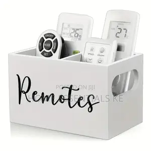Wooden Remote Control Organizer Box