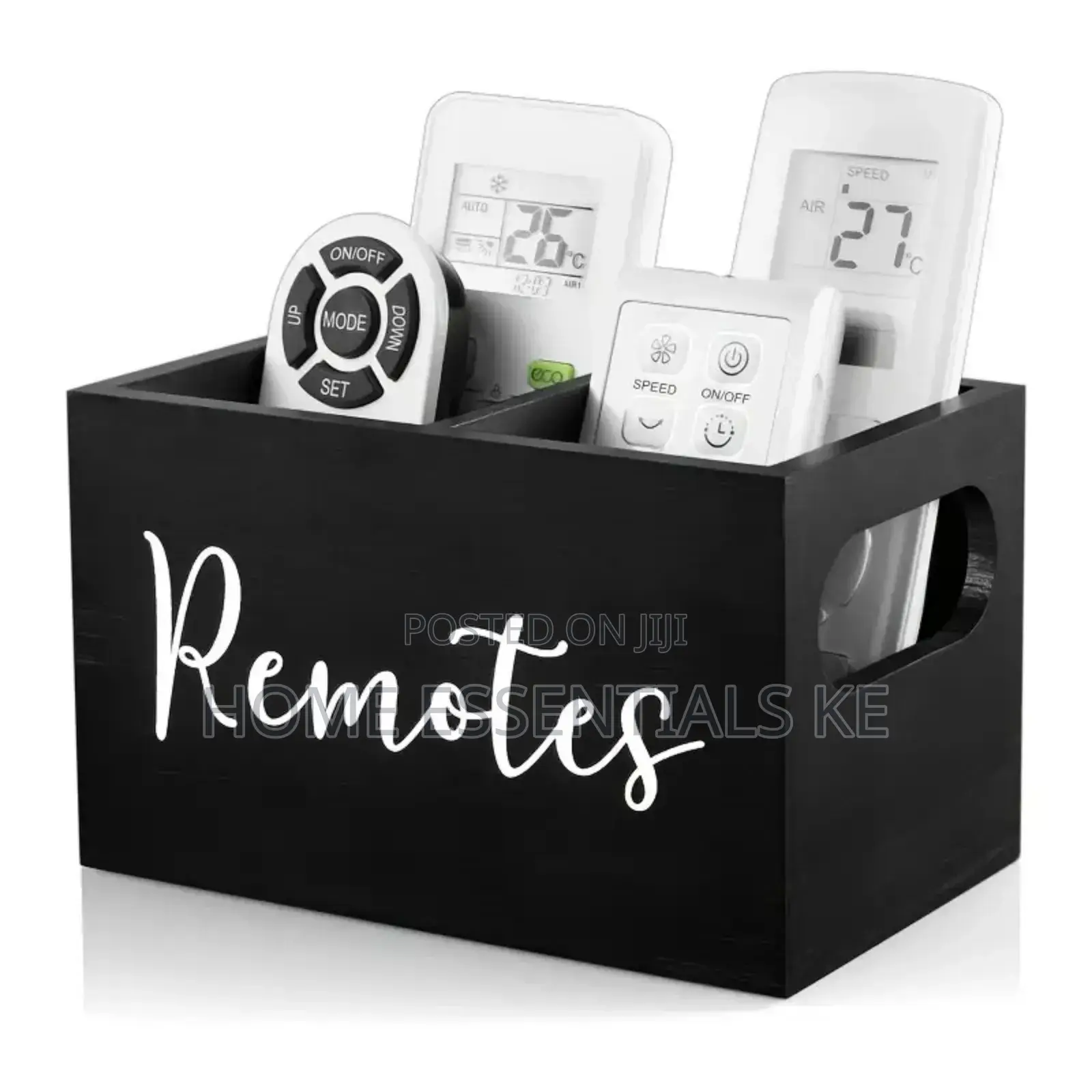 Wooden Remote Control Organizer Box