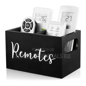 Wooden Remote Control Organizer Box