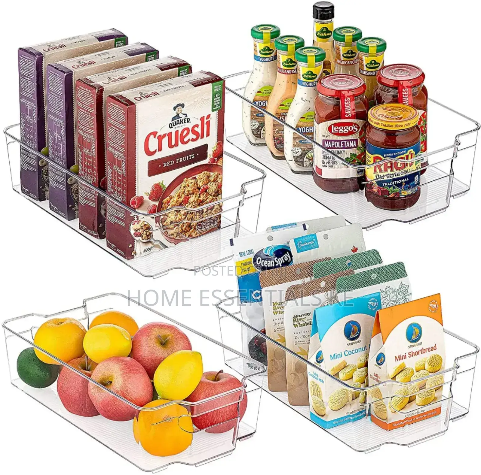 *Acrylic Multipurpose Big Fridge Storage Box-36.8x21.5x9.5cm