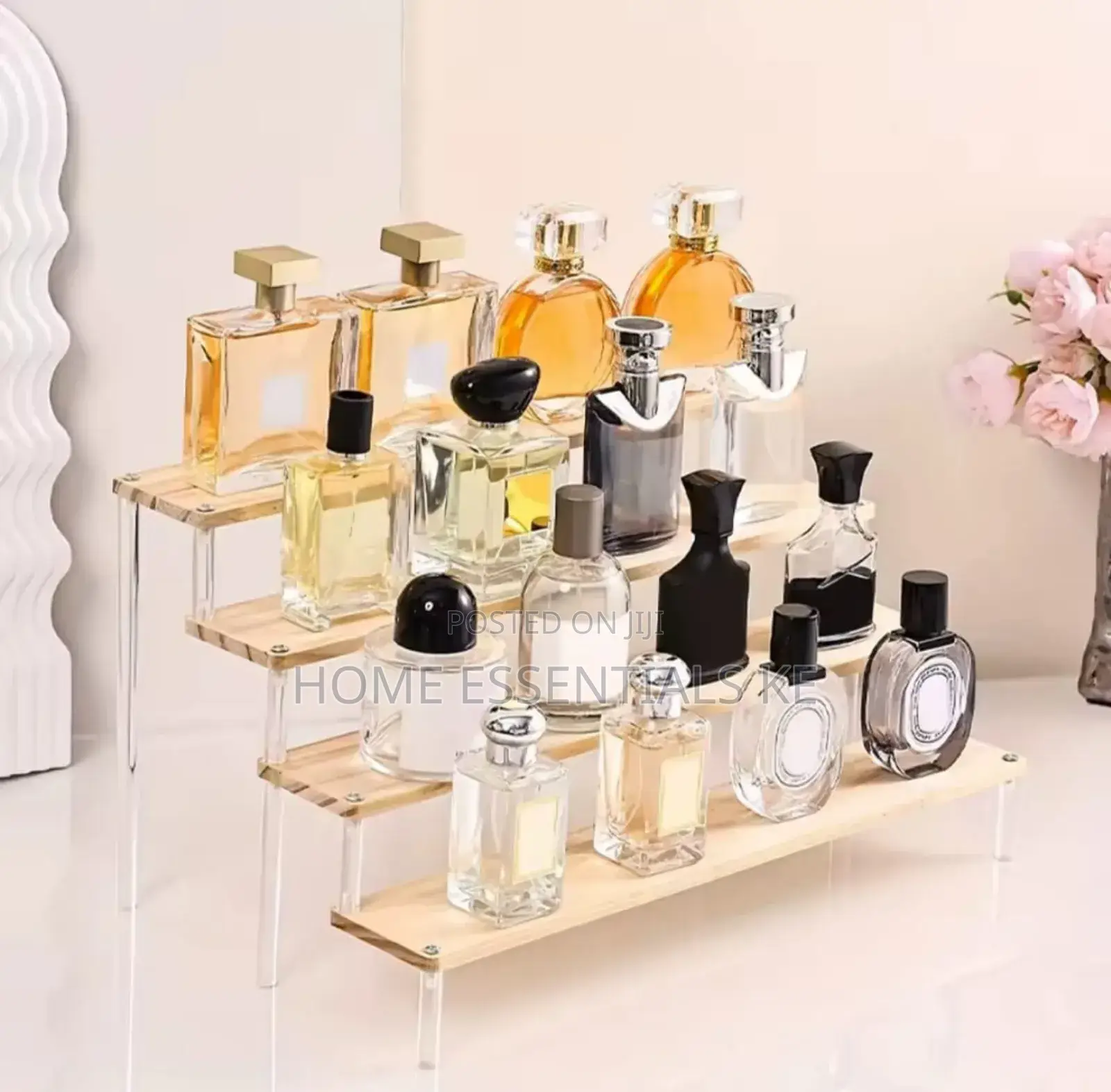 *4-Tier Wooden Acrylic Perfume Display Stand*