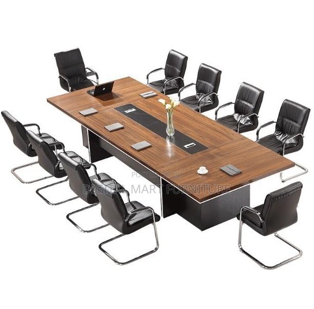 3 Meter Brown Management Conference Table - thumbnail 2