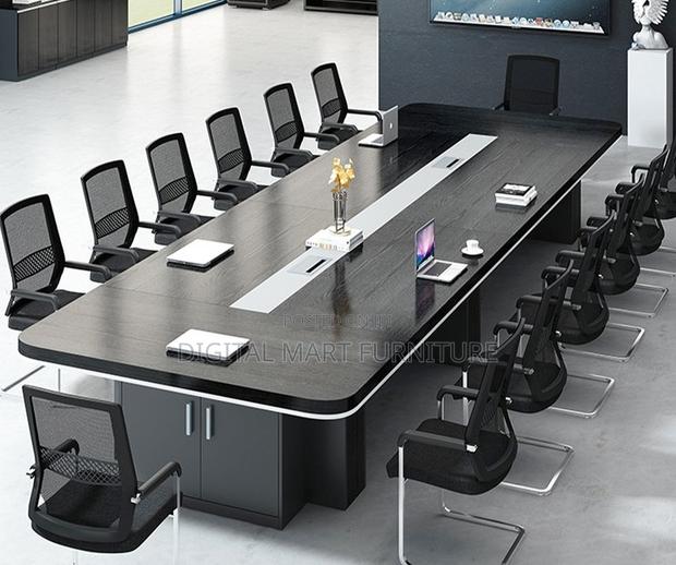 3 Meter Brown Management Conference Table - thumbnail 9