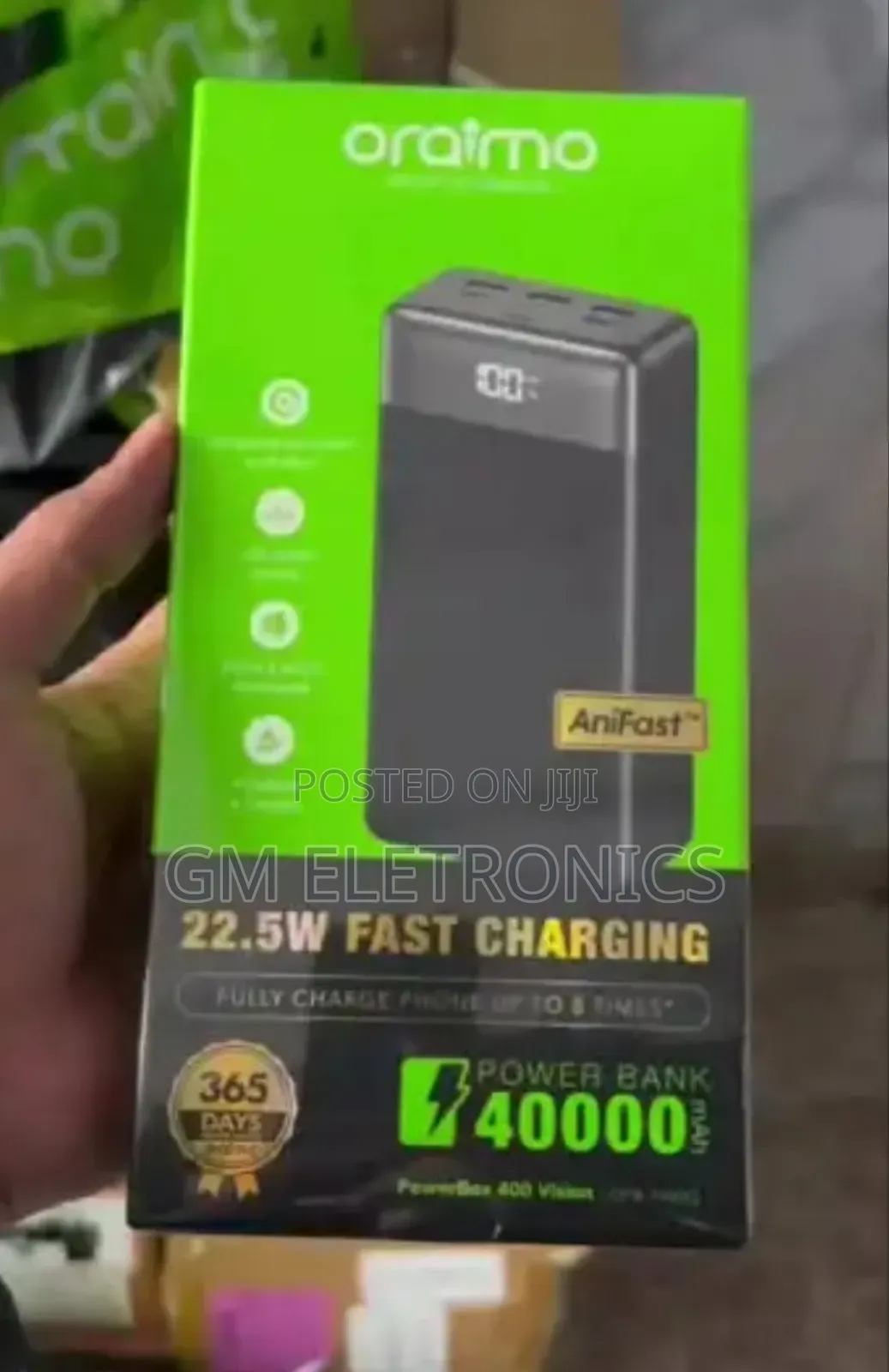 Original Powerbox 400 Vision 40000mah 22.5w Power Bank- Opb-7400q