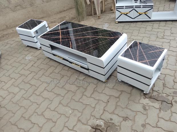 Table White And 2 Stools - main view