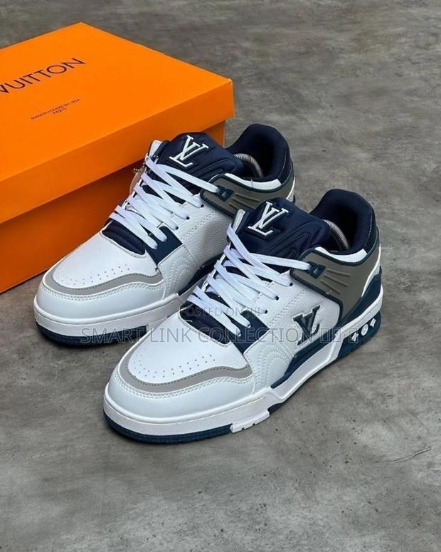Louis Vuitton Trainer White Blue - thumbnail 2