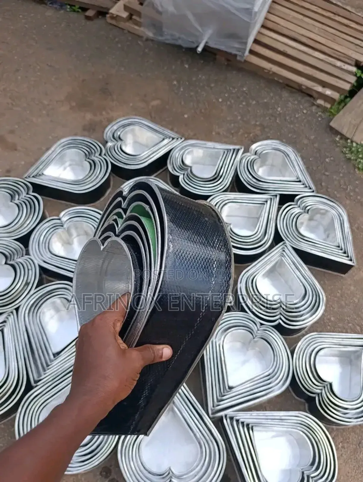 Cake Tins, Love Moulds Galvanized Cake Tins