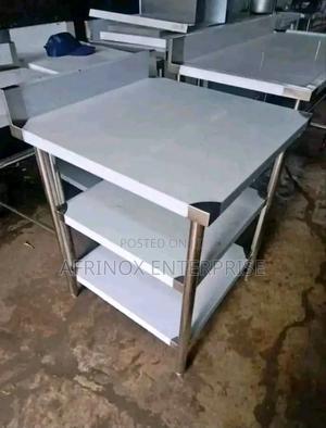 Stainless Steel Working Table With 2 Undershelf, Ideal for Kitchens - thumbnail 2