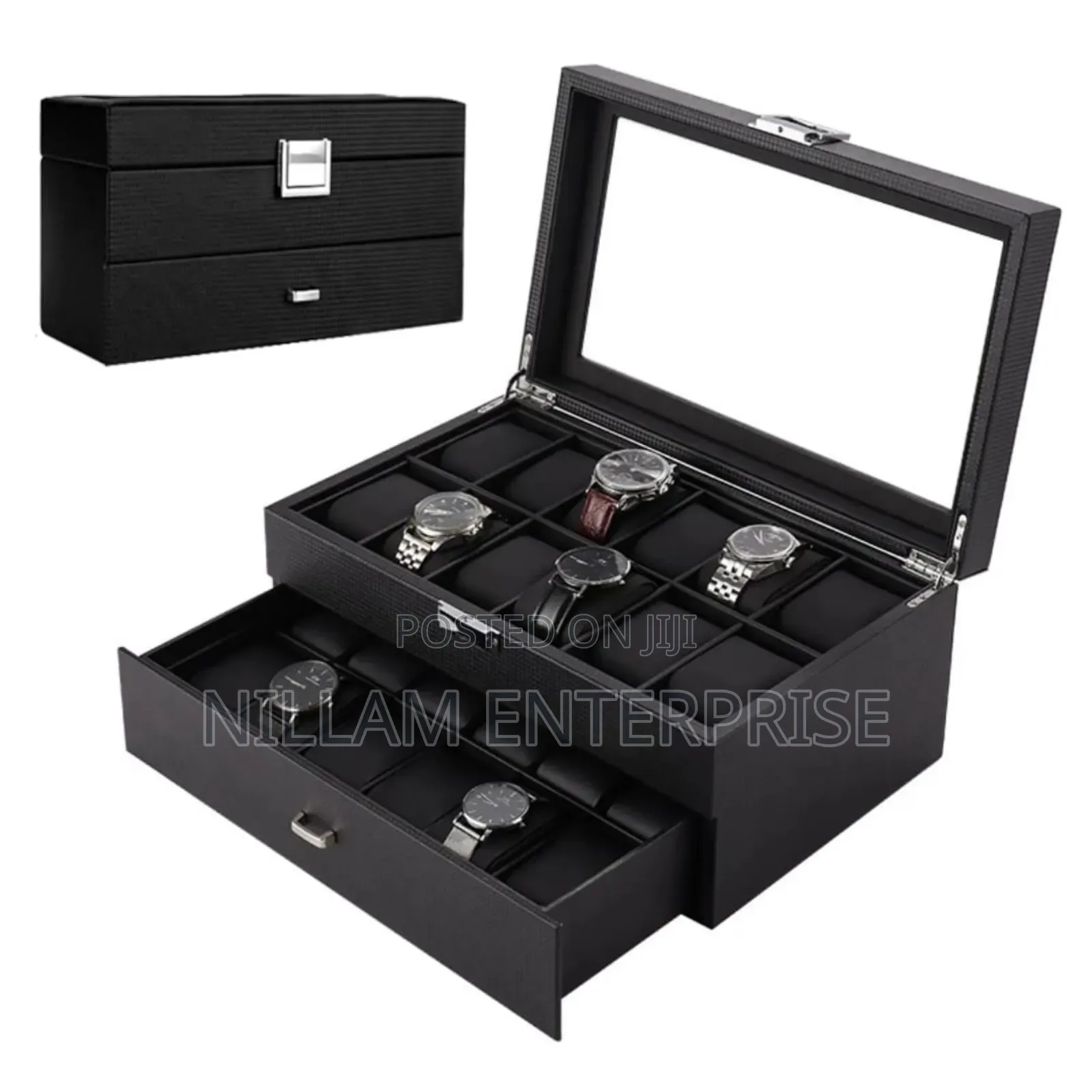 24 Slots Leather Watch Organizer