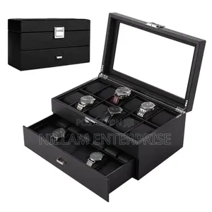 24 Slots Leather Watch Organizer