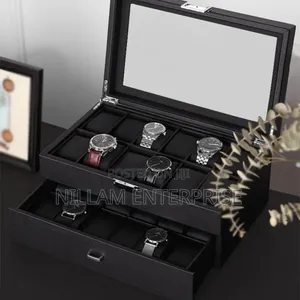 24 Slots Leather Watch Organizer