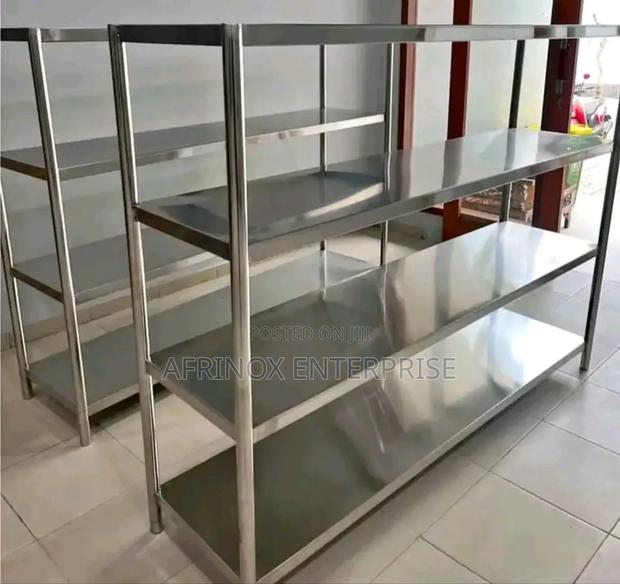 Durable Stainless Steel Rack – Perfect for Kitchen or Storage - thumbnail 4