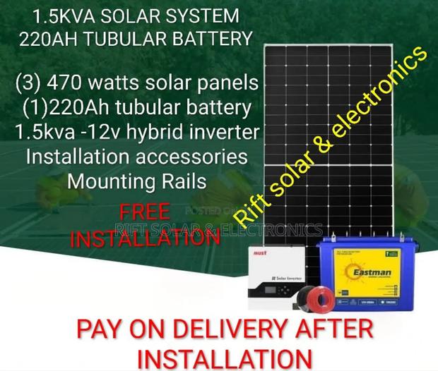 1.5kva Total Off-Grid Eastman 220ah Wet Cell Tubular Battery Kit - main view