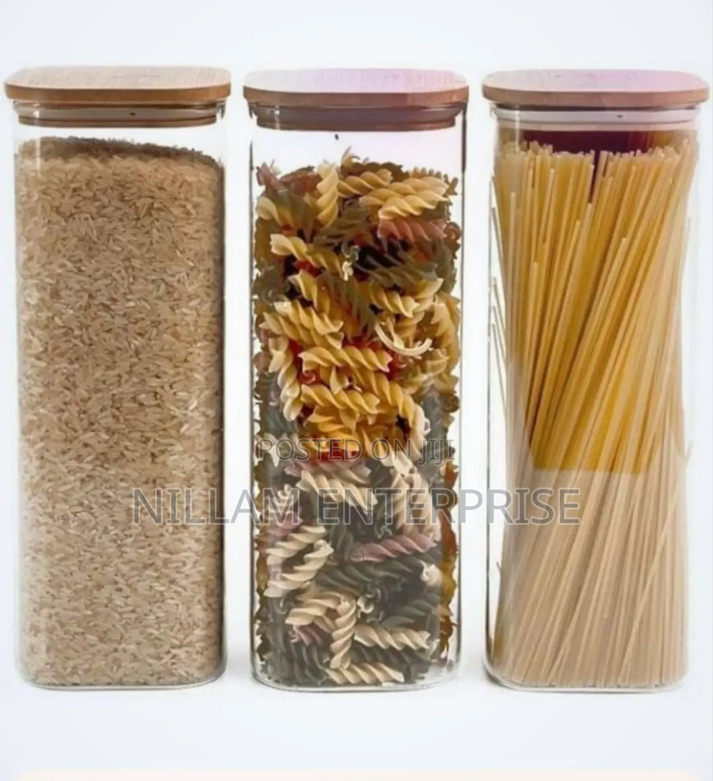 Rectangular Shape Glass Spaghetti Jar 2000ml