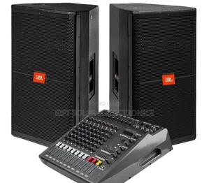8 Channels Powered Mixer Usb Bluetooth - (2) JBL Midrange Speaker's