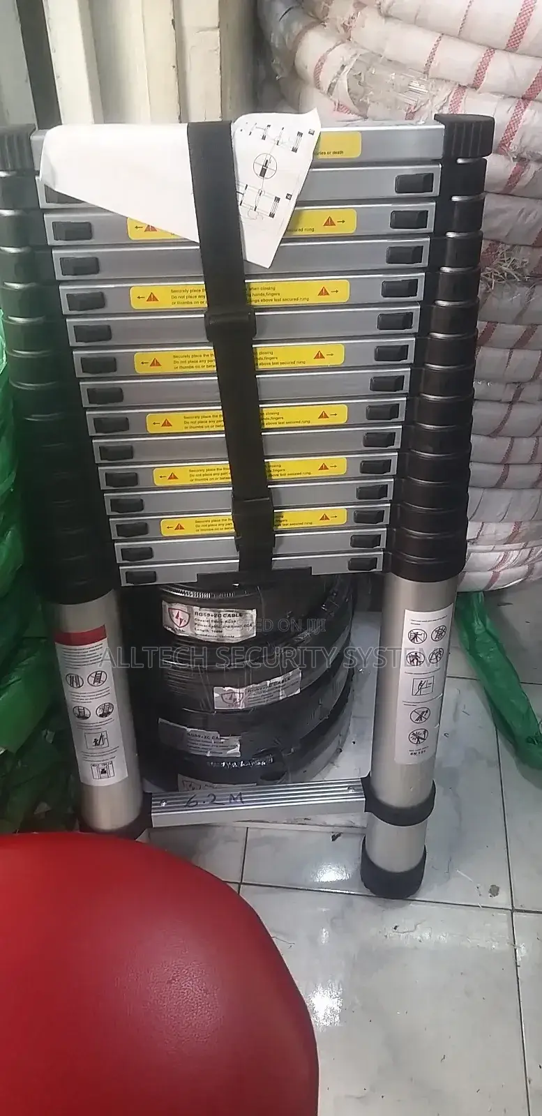 Single Telescopic Ladder 6.2m