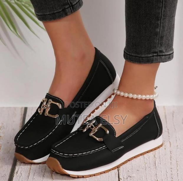 Black,White,Brawn Grey Ladies Loafers