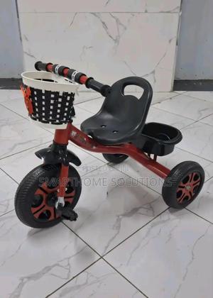 Toddler Pedal Tricycle With Basket – Sturdy Blue Kids Ride-on Bike
