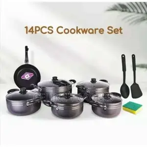 *14pc Tc Black Coated Sufuria Set