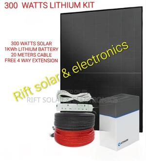 400 Watts Solar Panel - 1kwh - 500 Watts Lithium Battery Portable Kit - main view