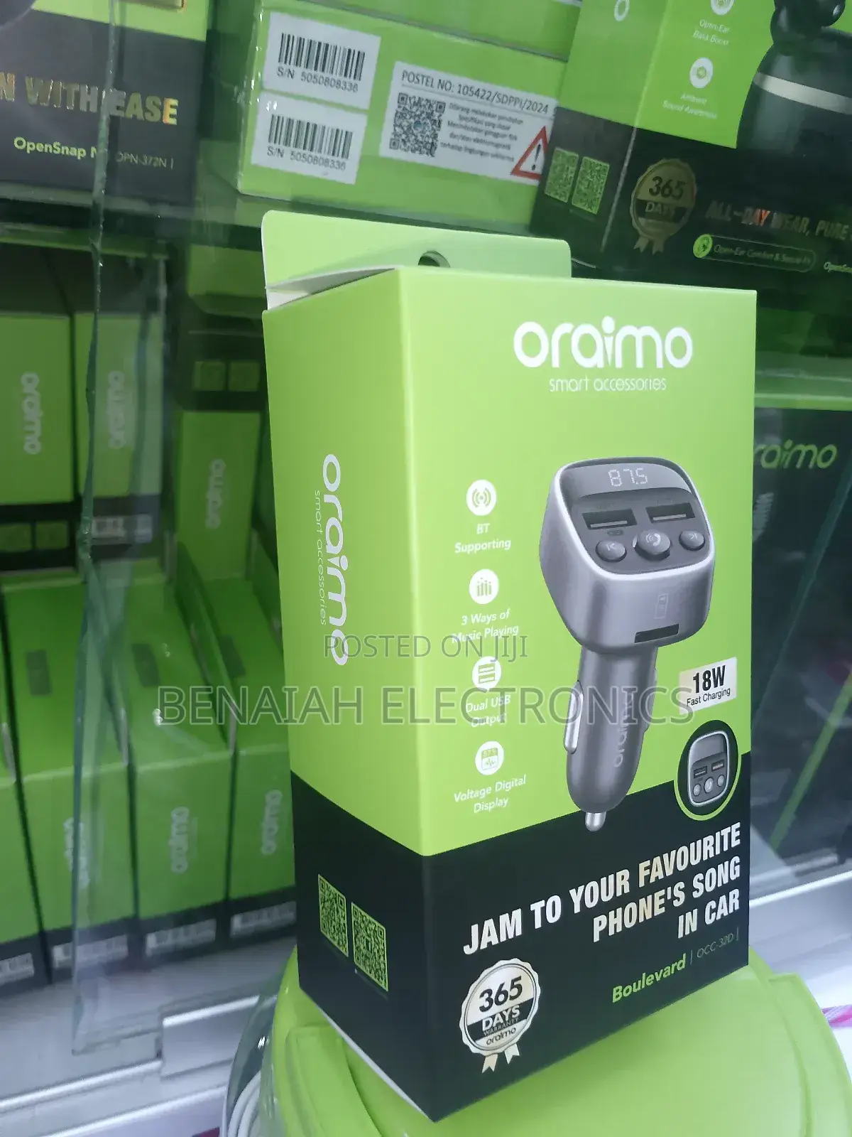 Oraimo Boulevard Car Modulator 18watts Fast Charging