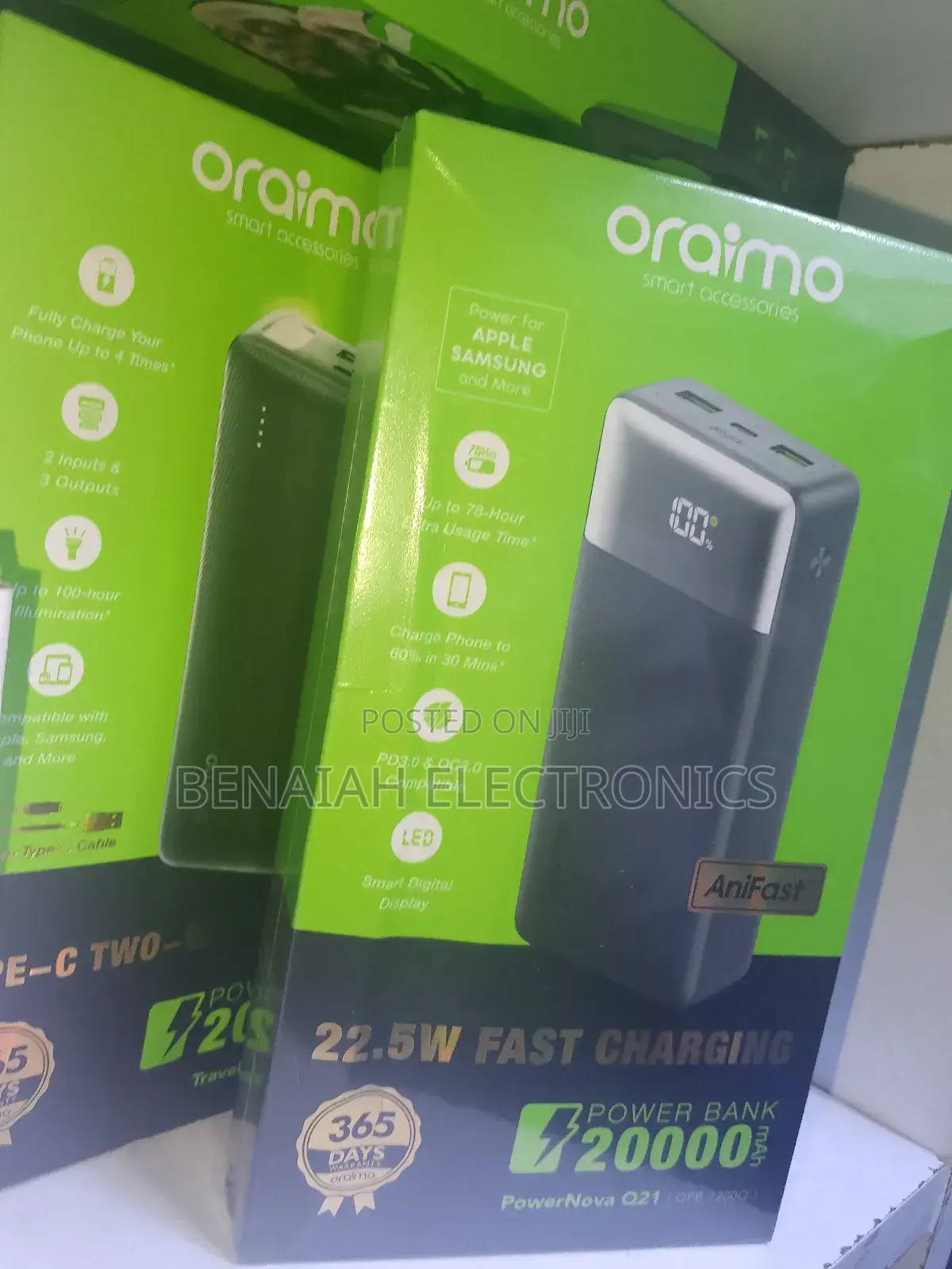 Power Bank 20000 Mah 22.5 Watt With Led Display