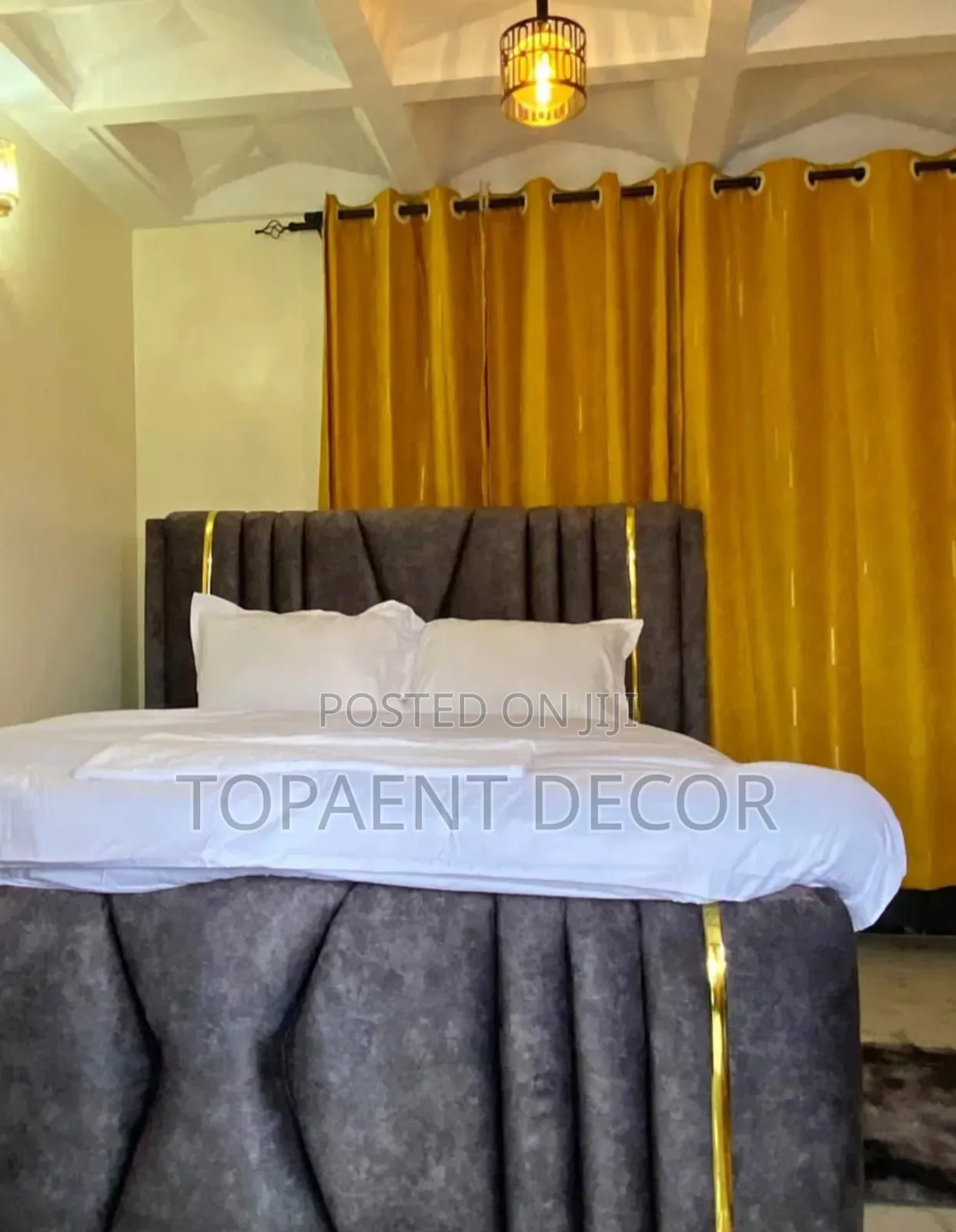 Master Bedroom,Eyelates Gold Window Curtains And Door Curtains