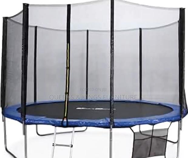 14ft Kids And Adults Heavy Duty Trampoline Strong Steel Frames Safety