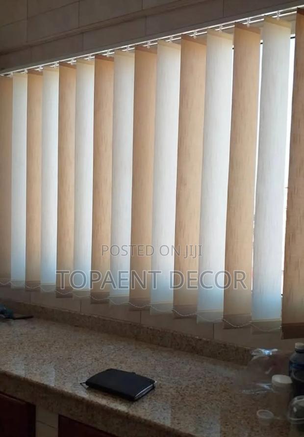 Beige And White Modern Shades For Perfect Light Vertical Office Blinds - main view