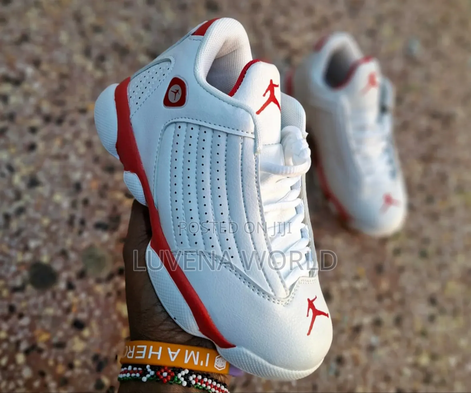 White Red Jordan 14