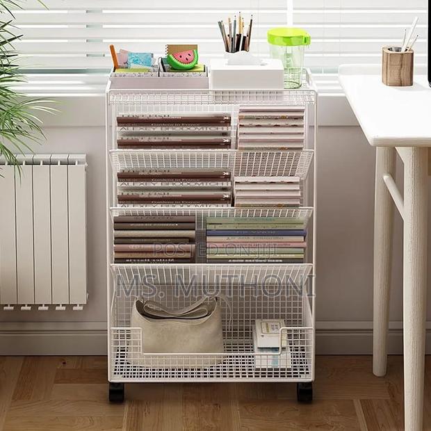 Rolling Book Cart /Mobile Book Trolley or Desk Side Shelf. - thumbnail 2