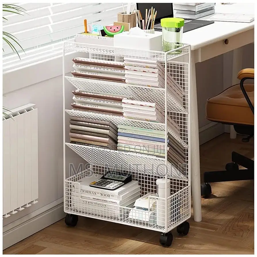 Rolling Book Cart /Mobile Book Trolley or Desk Side Shelf.