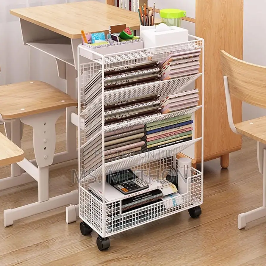 Rolling Book Cart /Mobile Book Trolley or Desk Side Shelf.