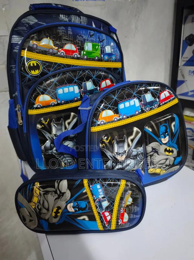 Boys Cartoon Themed School Bag-3 in 1