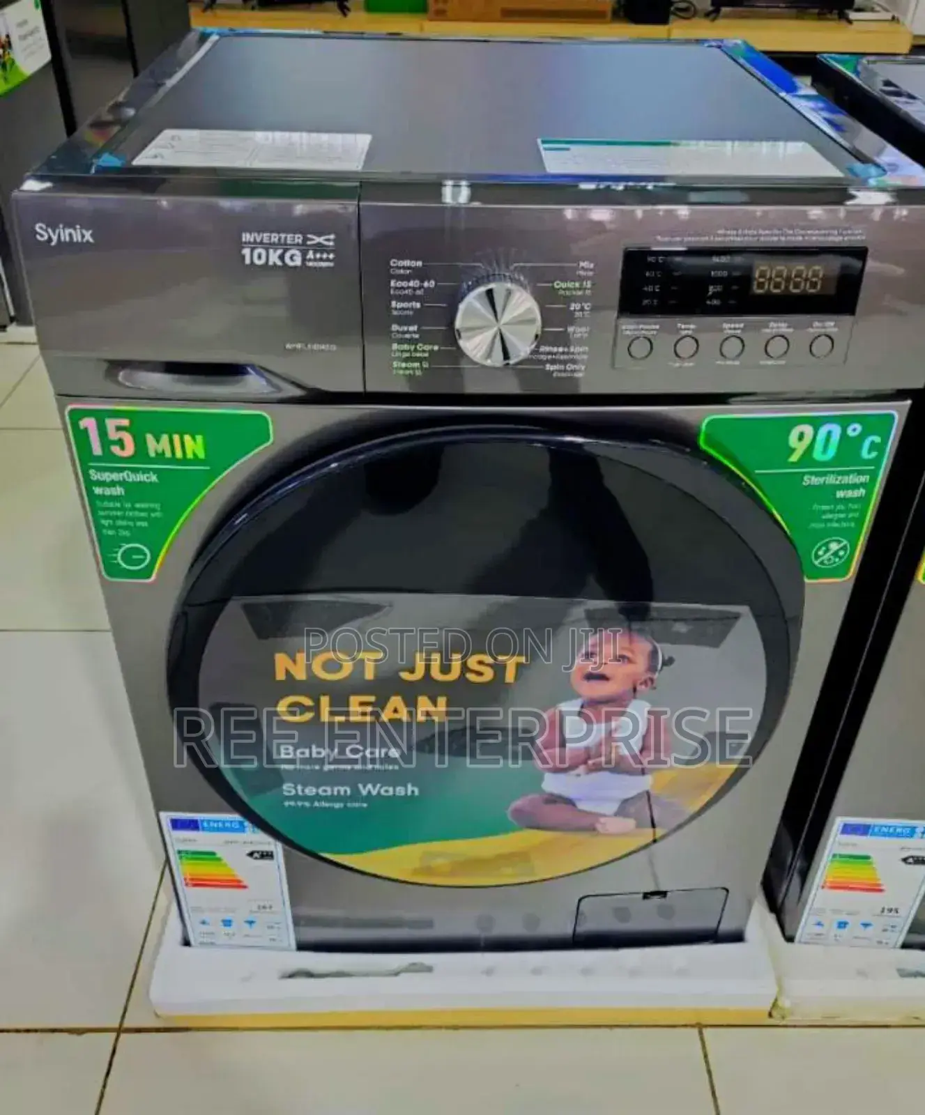 *Syinix *Front Load Washing Machine 
10kg Wash and Spin 