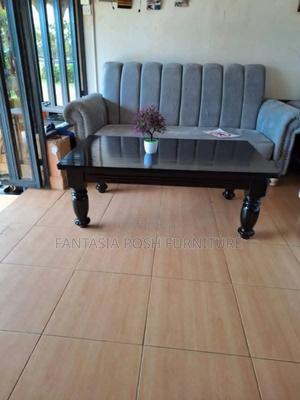 Classic Wooden Coffee Table and a 3 Seater Sofa - main view