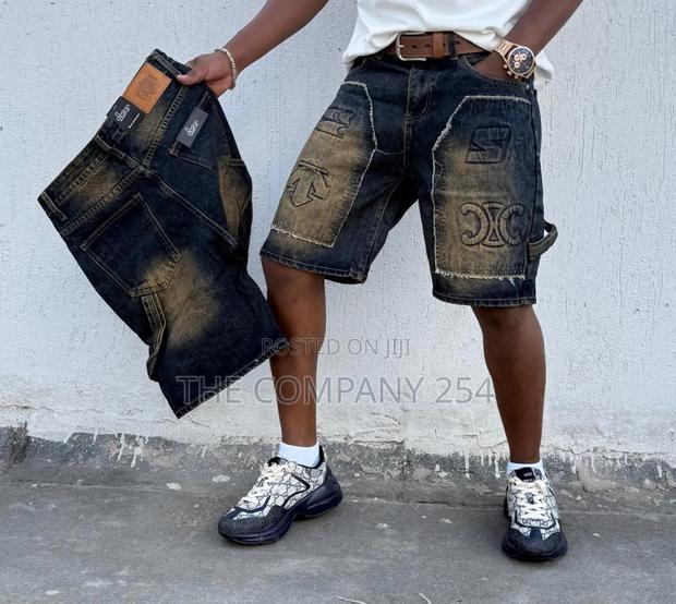Quality Men Designer Casual Designer Denim Shorts - thumbnail 3
