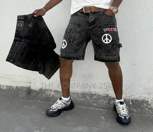 Quality Men Designer Casual Designer Denim Shorts